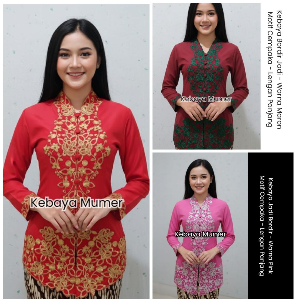 Kebaya Encim Murah.  Kebaya Murah. Kebaya Encim. Kebaya Modern. Kebaya Encim Bordir. Kebaya Bordir. 