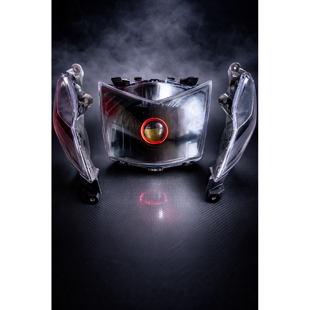 headlamp dan lampu sein honda beat FI custom mini biled