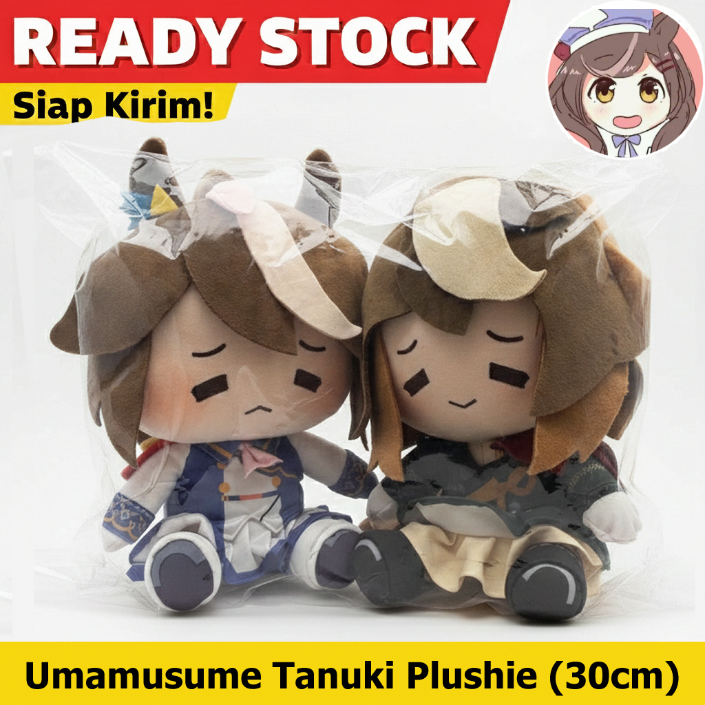 Boneka Uma Musume Tokai Teio & Symboli Rudolf Tanuki Anime Plushie 30CM