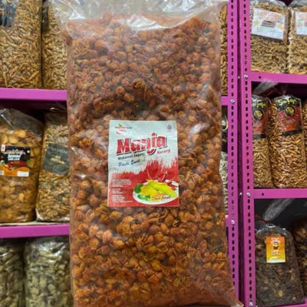 Manja Kerang Makroni Kerang Jajan Kerang Pedas Nikmat Murah 250gr 500gr 1kg Kue Kering Kerupuk Keran