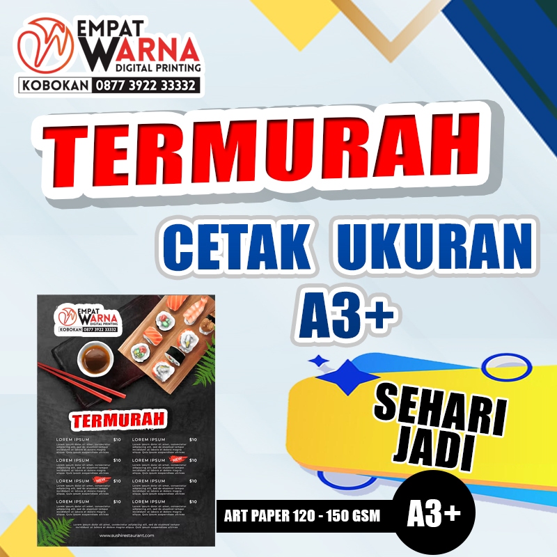 PRINT A3+ / CETAK A3+ MURAH / PRINT ART PAPER