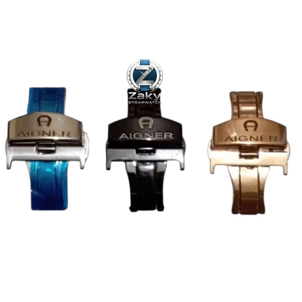 Buckle Aigner Palermo Buckle Tali Jam Tangan Kulit Aigner 20mm 22mm