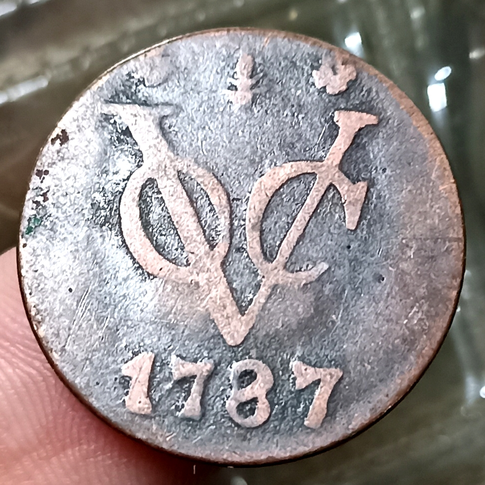 Koin Kuno Indonesia ( VOC ) 1 Duit Gelderland Tahun 1787