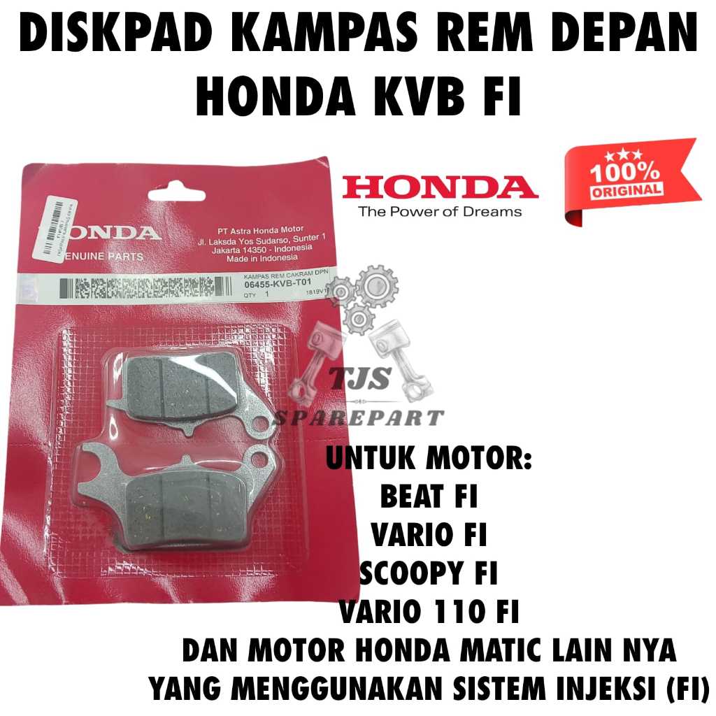 KAMPAS REM DEPAN KODE-KVB BEAT FI /VARIO 110-125 -125-150 LED PRESISI ORIGINAL ASLI
