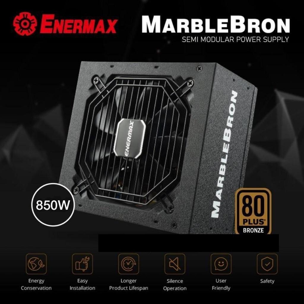 Power Supply PC Terbaik - Enermax MARBLEBRON 850 Watt 80 PLUS Bronze Semi-Modular Power Supply-non R