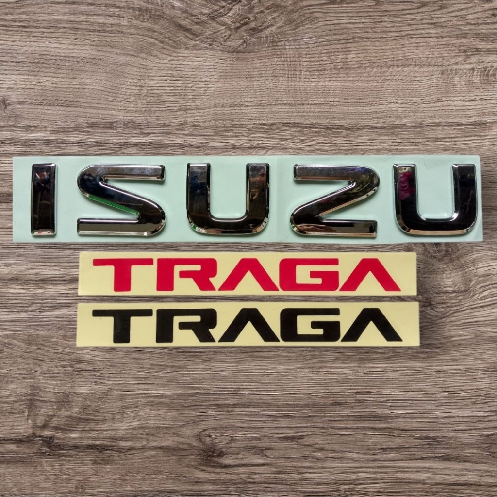 emblem Isuzu TRAGA / sticker traga / stiker isuzu traga / stiker traga 1 set kanan kiri