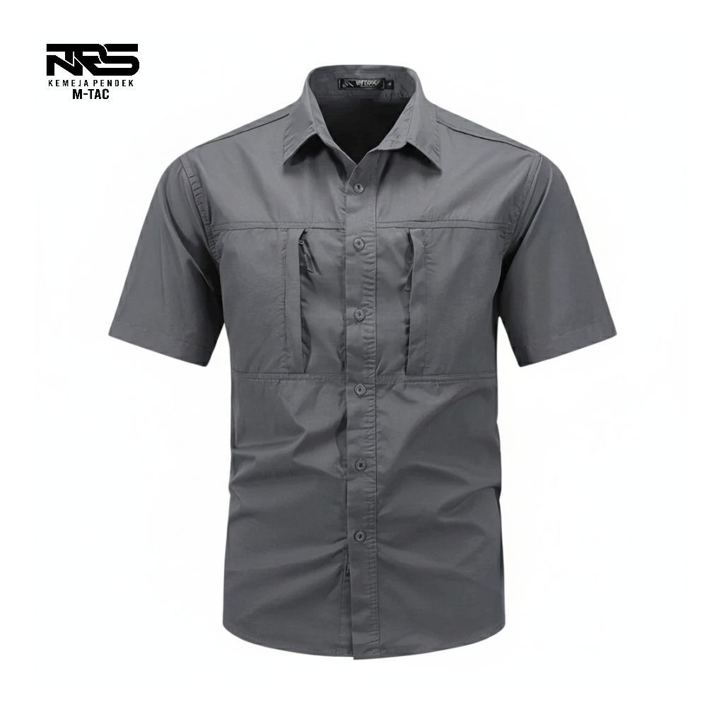 Kemeja Tactical W-TAC Lengan Pendek - American Drill bahan yang lembut, Saku Praktis, NTRS Product