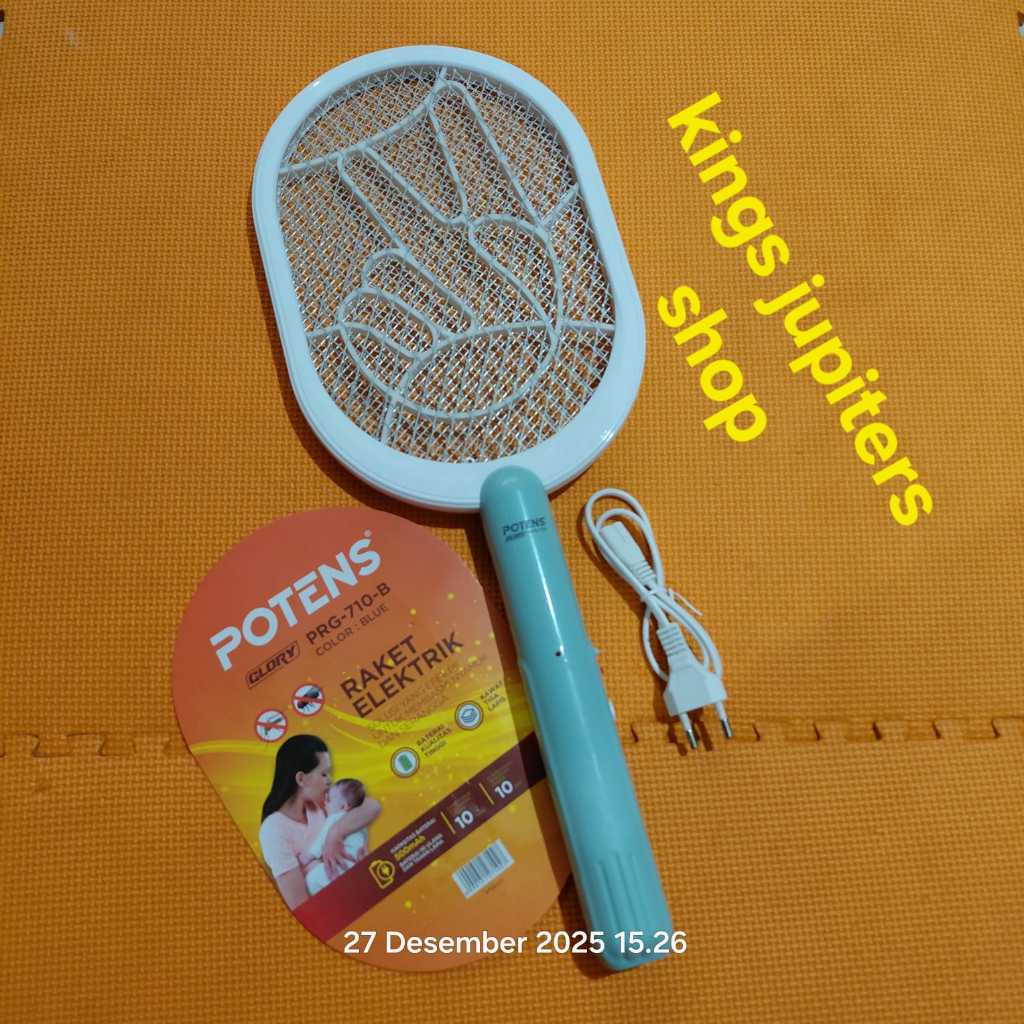 RAKET NYAMUK BATRE POTENS + KABEL CHARGER REKET KEBEL CAS