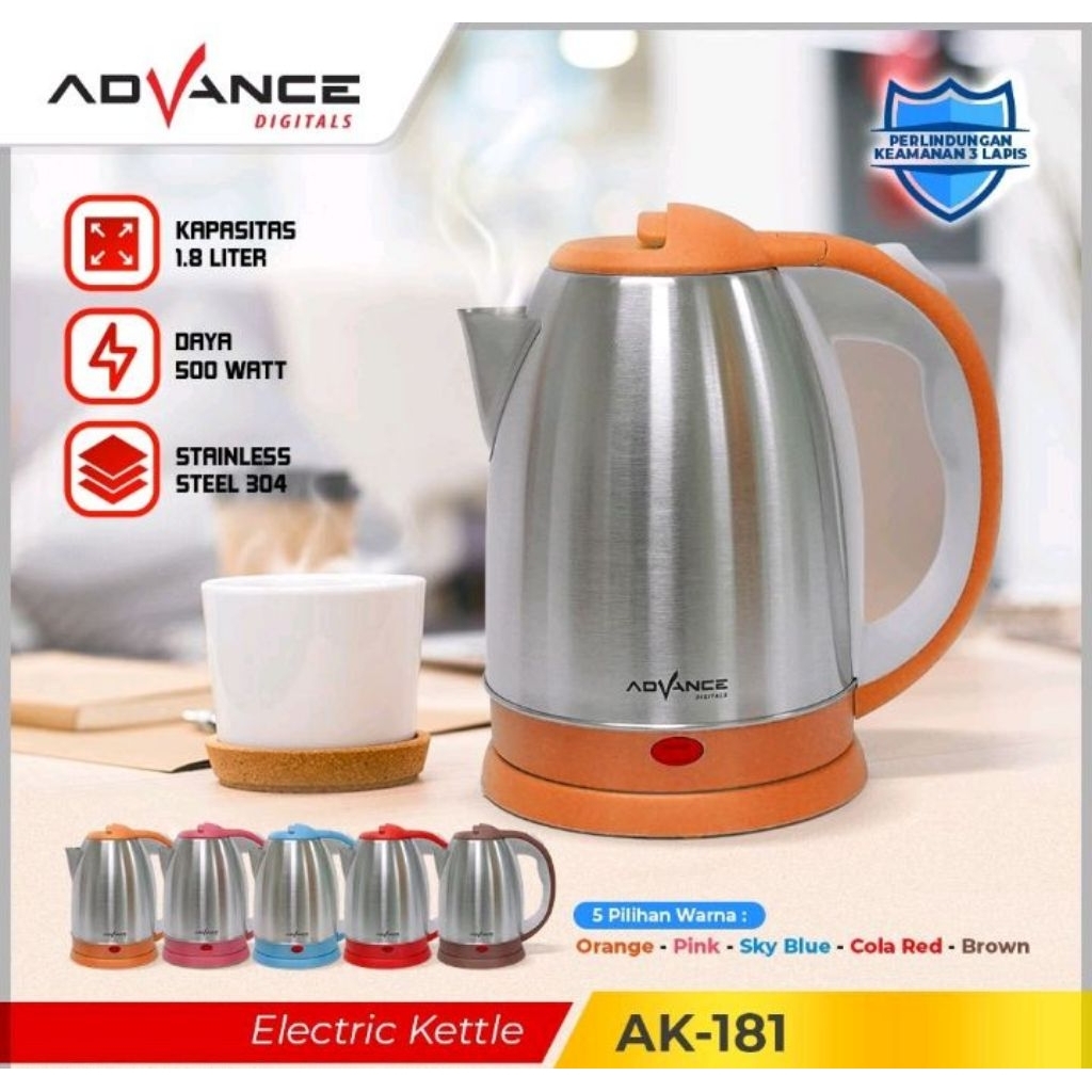 Advance Teko Listrik 1,8 Liter AKA-181