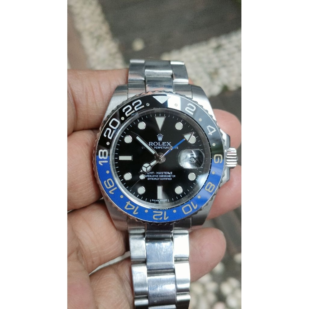 Jam tangan Rolex Gmt master II Automatic Bezel Ceramic Elegant