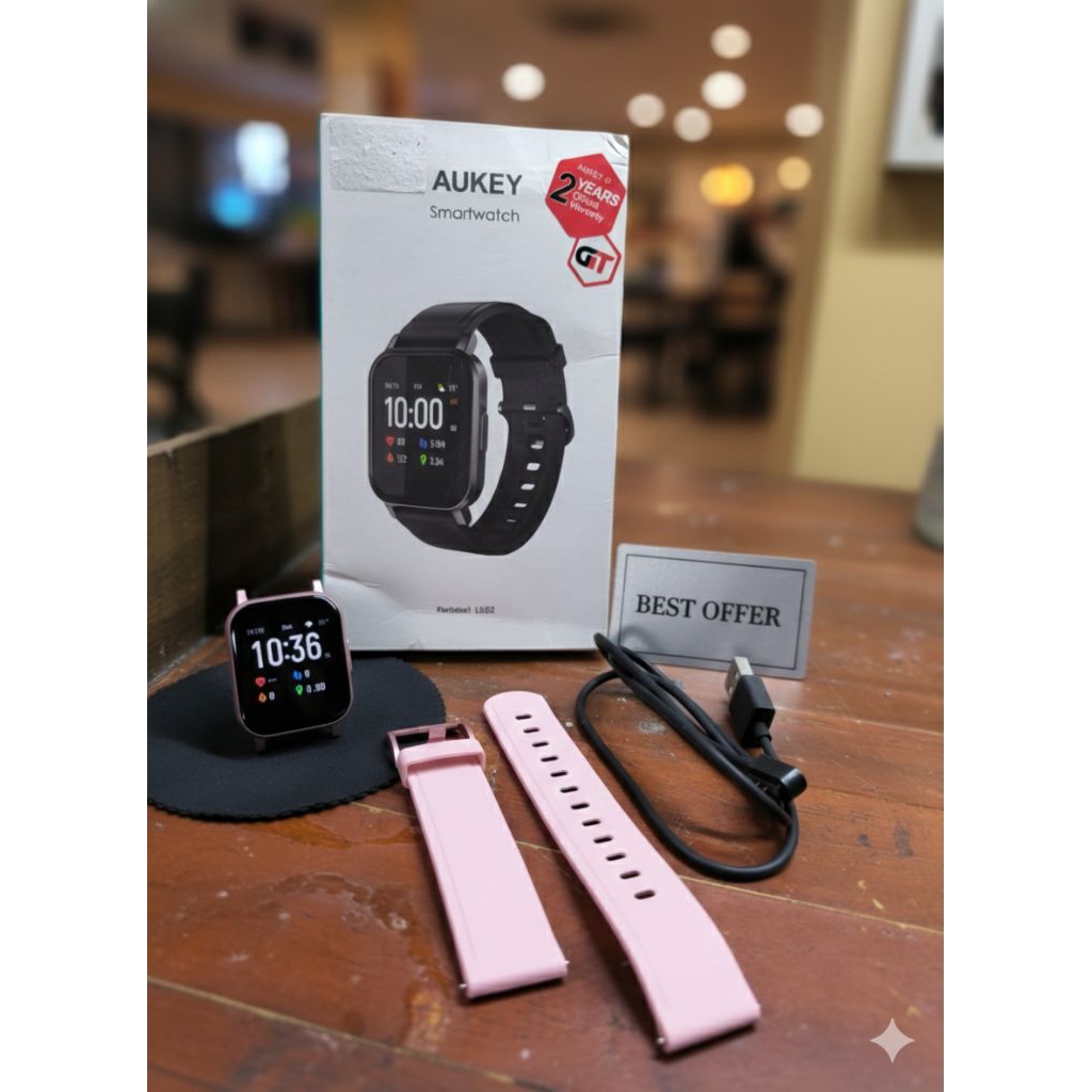 Smartwatch Aukey LS02 JamPintar Sport Fitnes Tracker(pink)