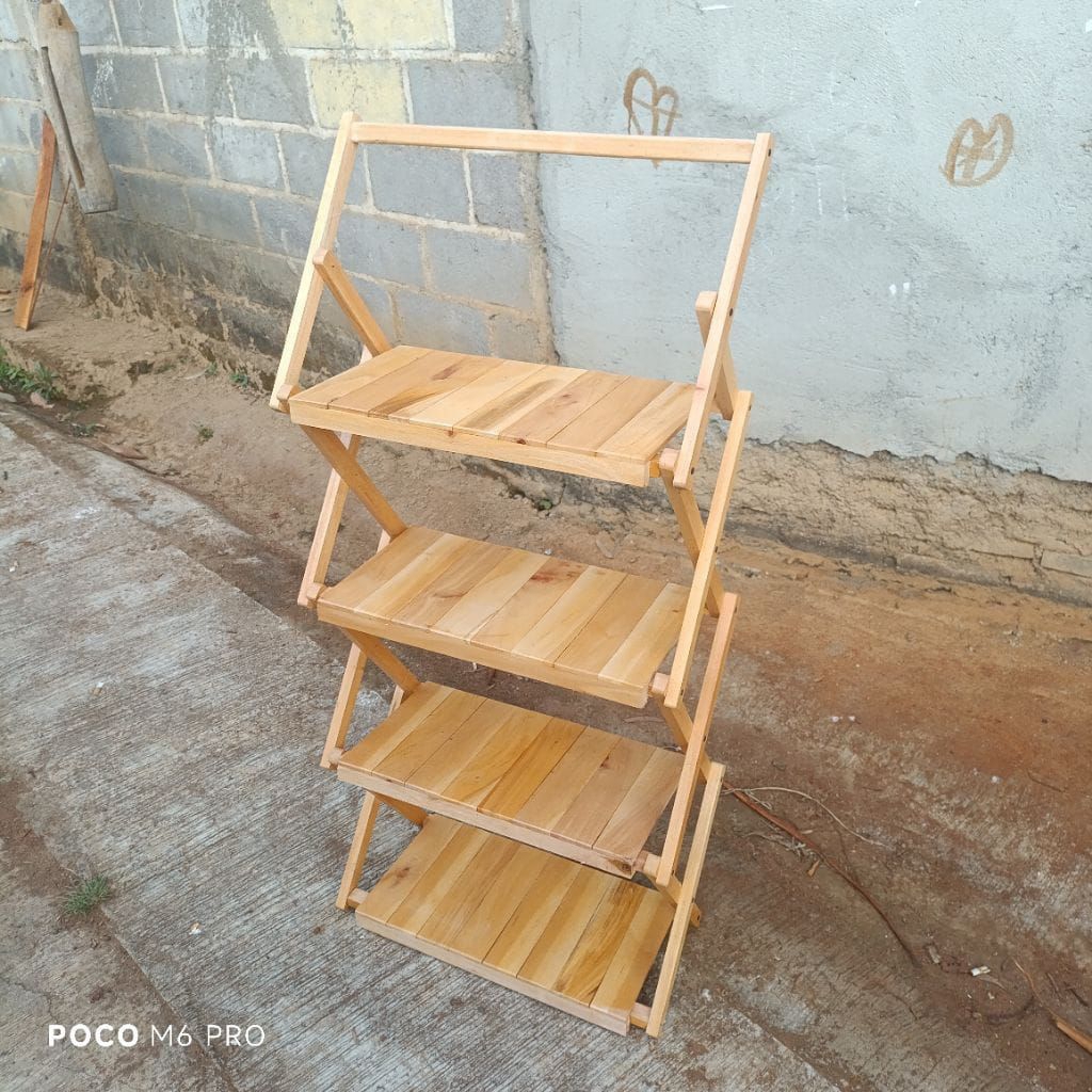 rak camping rak serbaguna susun rak outdor rak lipat kayu minimalis