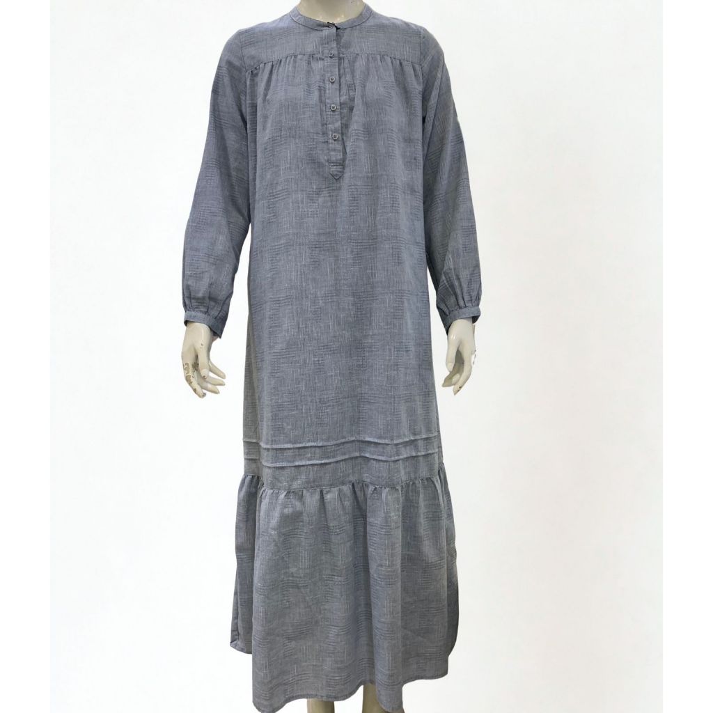 [ORIGINAL] Cressida Ladies Gamis Grey Katun Wanita Dewasa - RITA