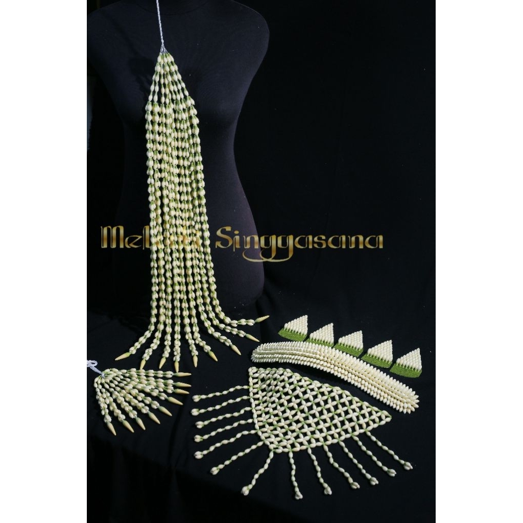 1 set ronce melati model cengkehan pengantin Sunda Imitasi Mirip Asli