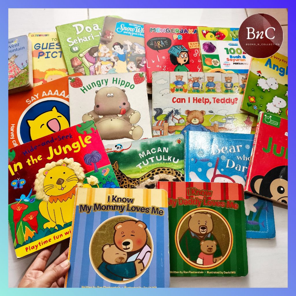 Boardbook anak preloved Ori berbagai judul board book bekas