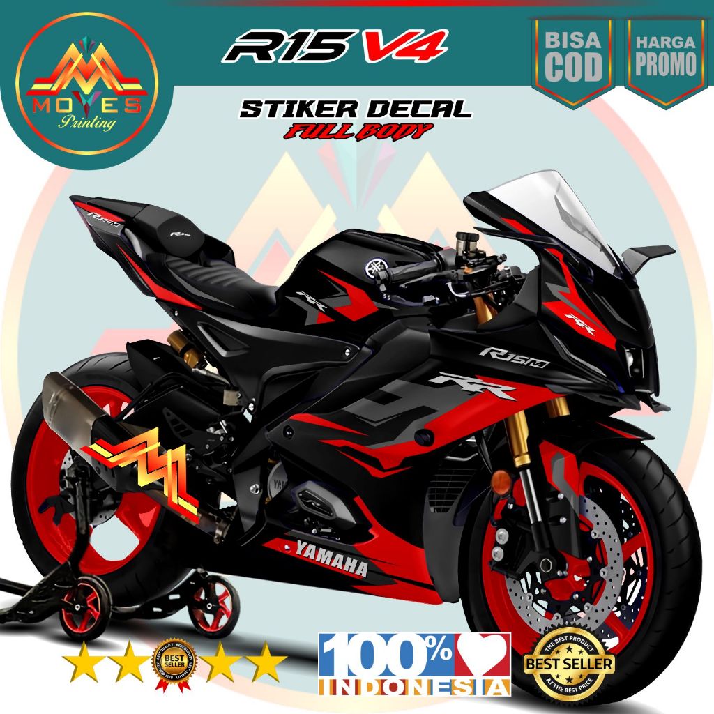 BISA COD Decal Stiker R15 V3 Full Body Stiker Decal R15 V3 motip BMW Full Body