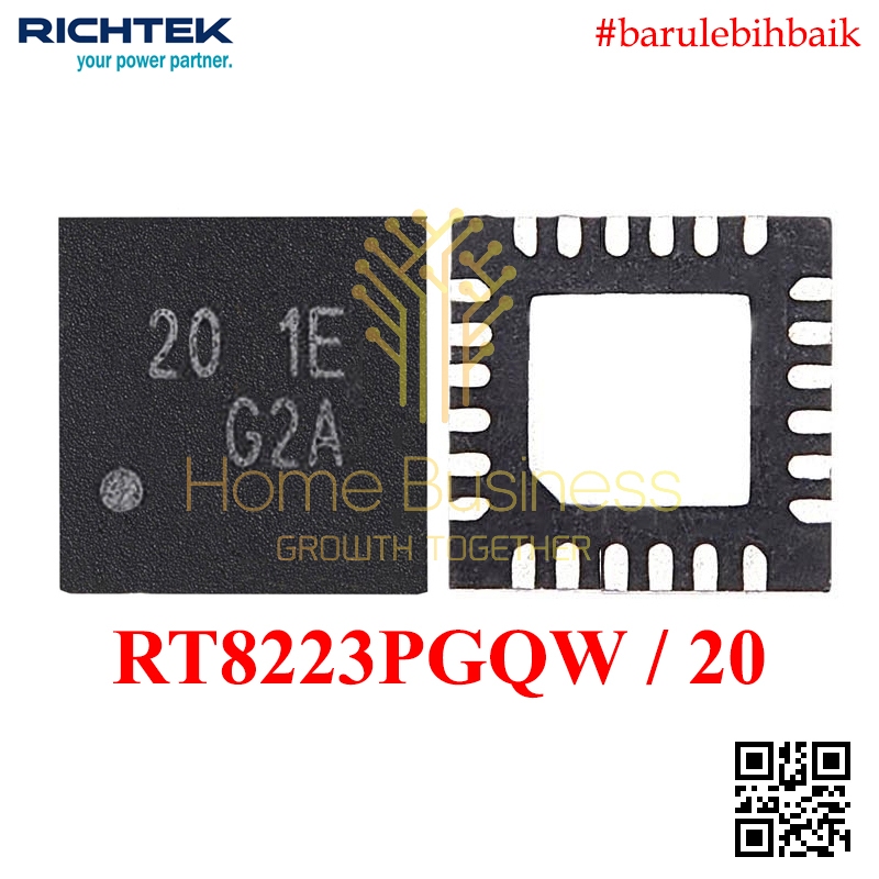 Richtek RT8223PGQW RT8223P RT8223 P RT 8223P RT 8223 P / 20=1E 20= 20 IC Step Down Buck Converter 3x