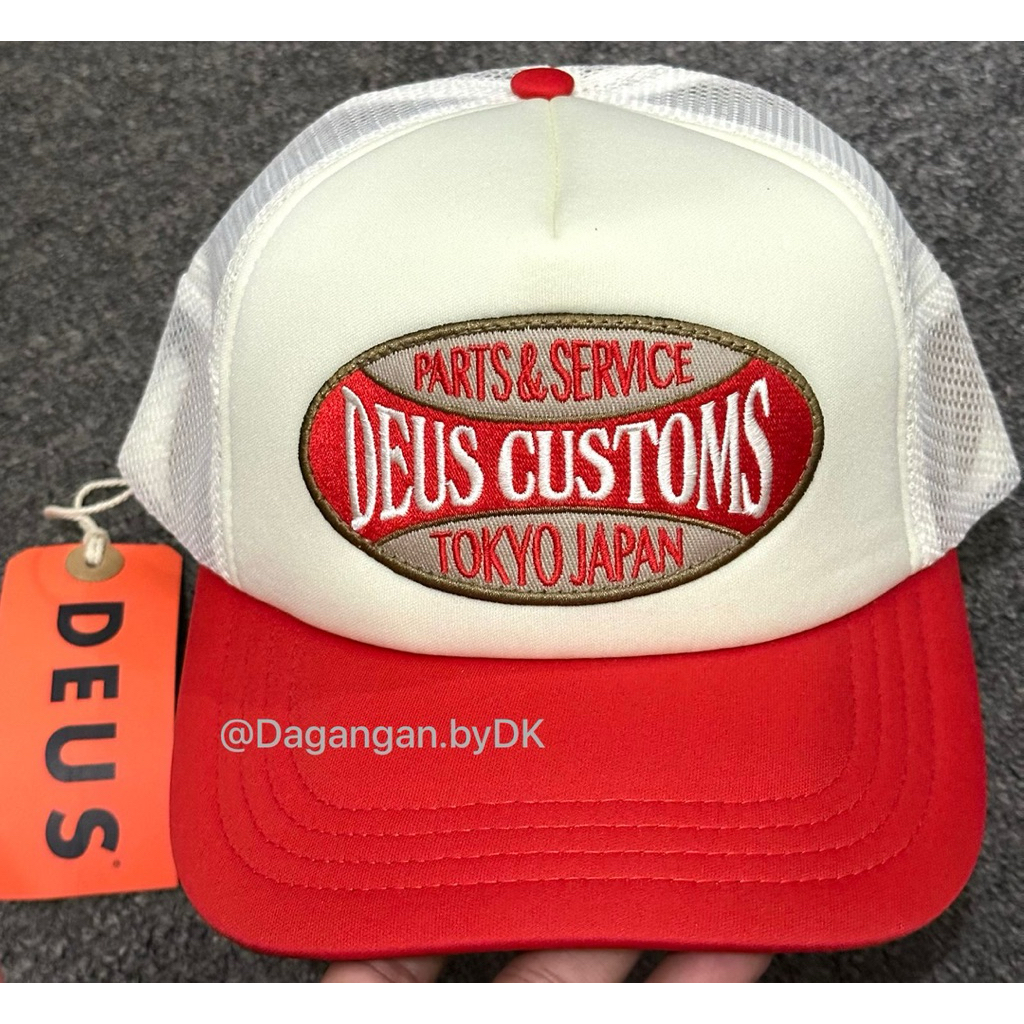 Topi Deus Ex Machina Tokyo Japan Original 100% Red White