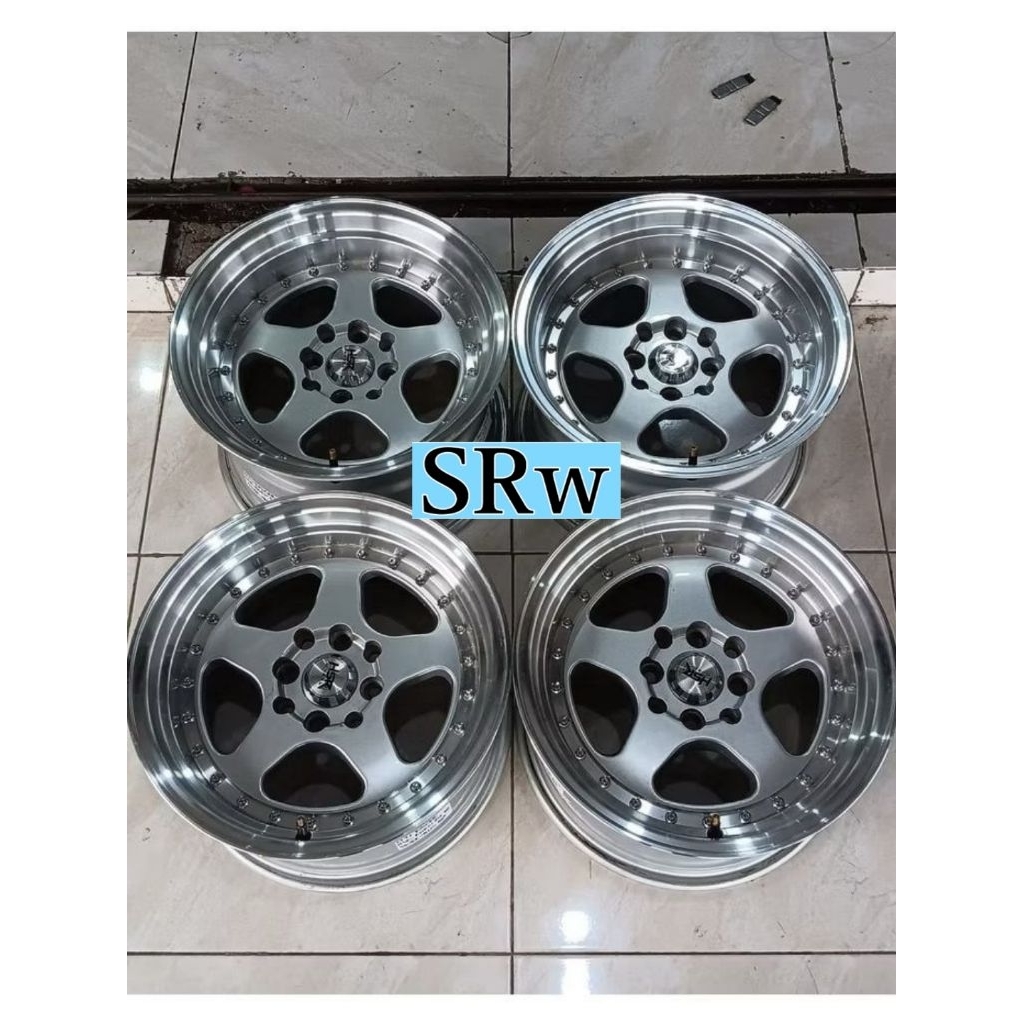 VELG RING 15 HSR BURN R15X8/9 4X100/114,3 ET20 KONDISI BAGUS