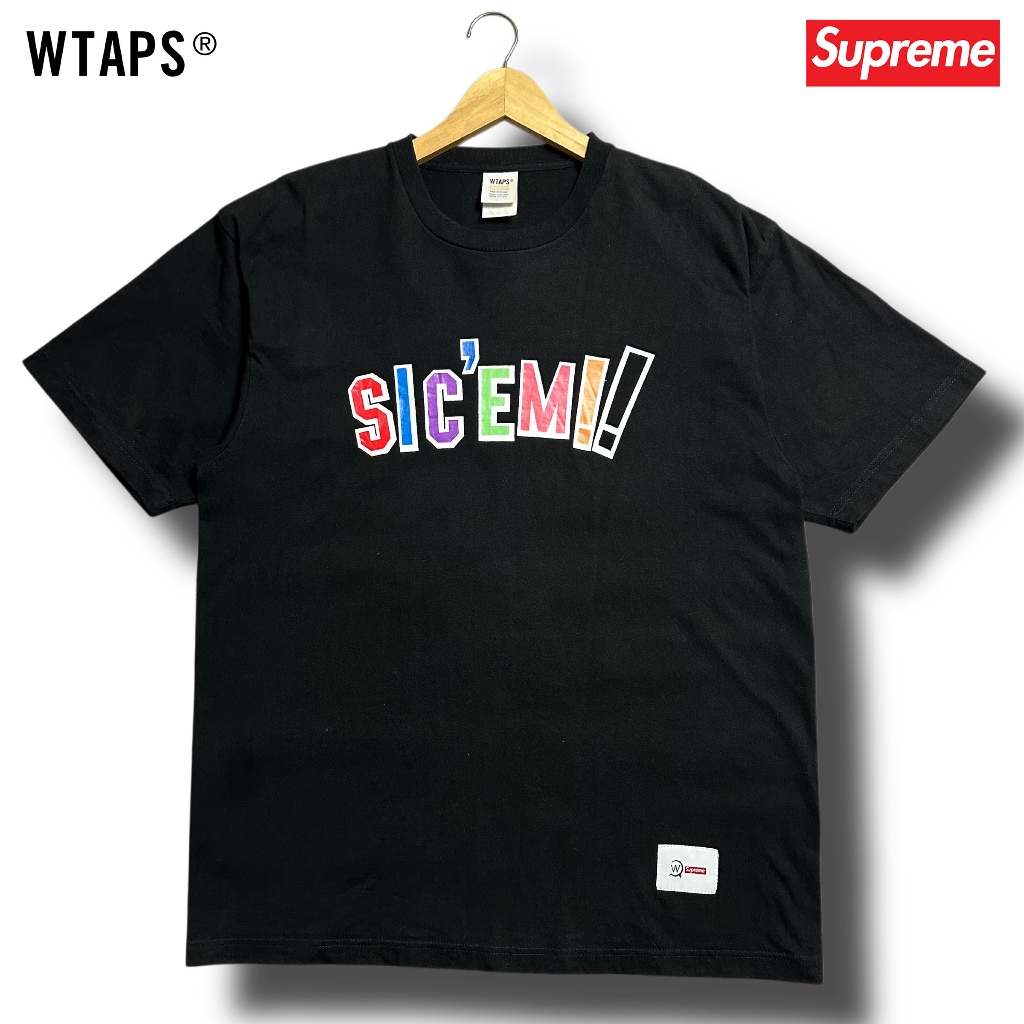 SUPR3M3 X WTAPS SIC’EM! Like New - Kaos Lengan Pendek - Size L - Original Secondhand