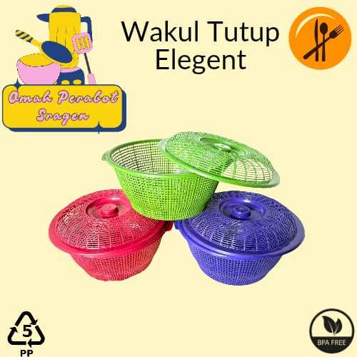 WAKUL TUTUP ELEGENT - BESEK TUTUP NASI HAJATAN - MARANG NASI TUTUP BERKATAN PLASTIK PP5