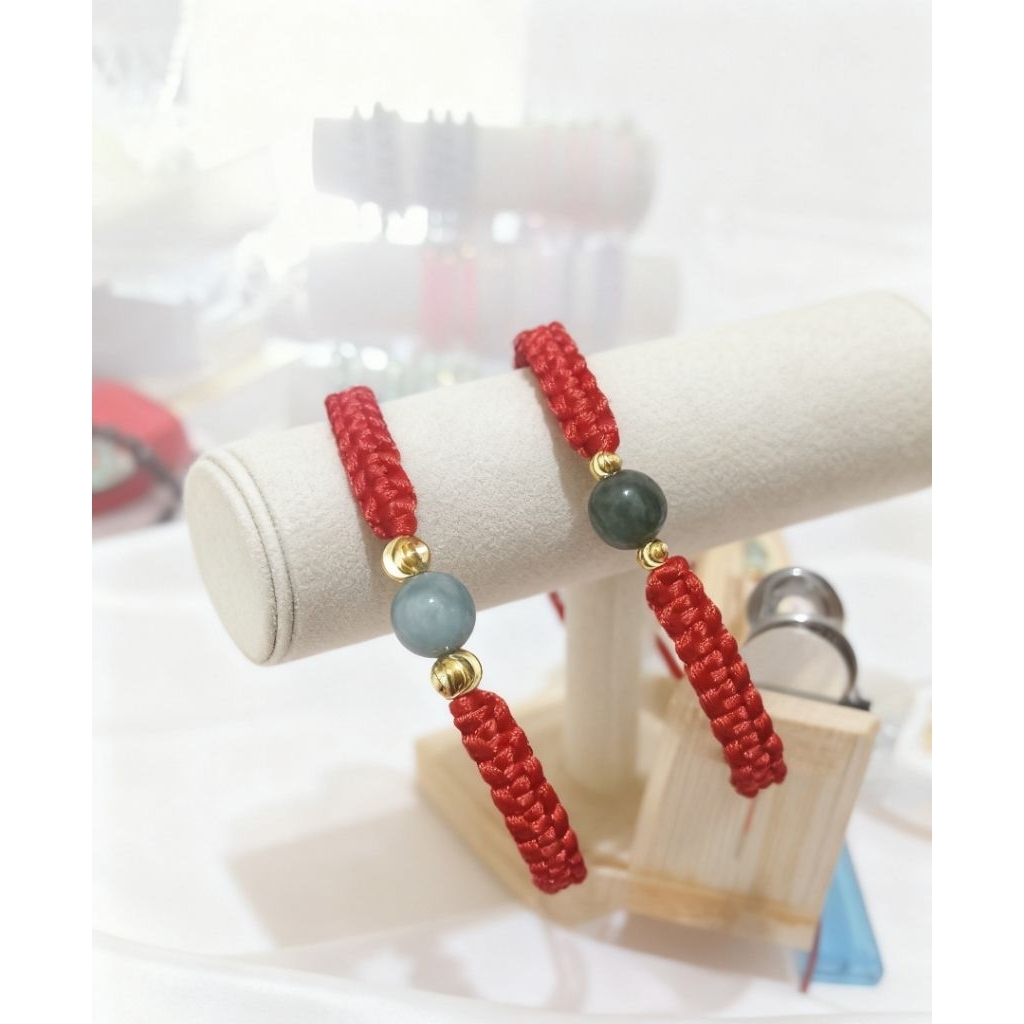 Gelang Giok Burma keberuntungan type A ( model butiran )