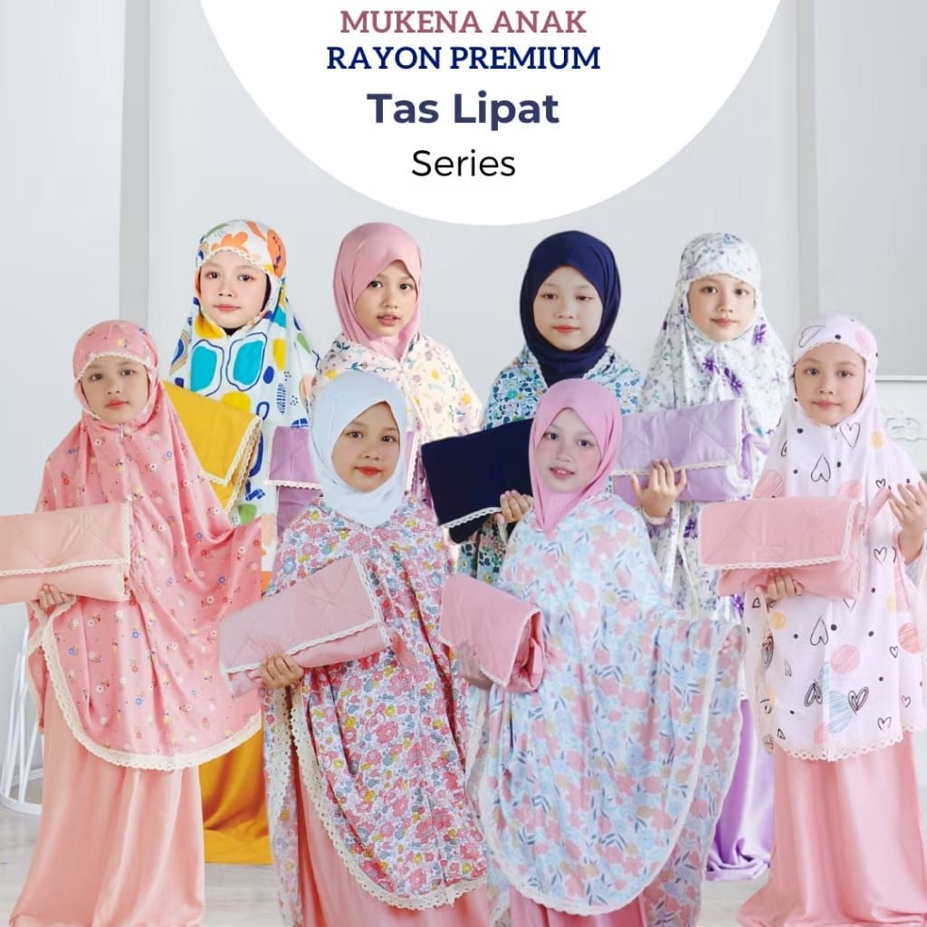 Mukena Anak Rayon Renda motif bunga