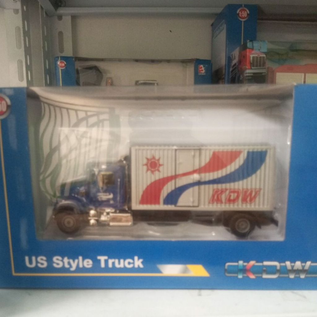 Diecast Miniatur Mobil Truk Kontainer 1:50 kdw