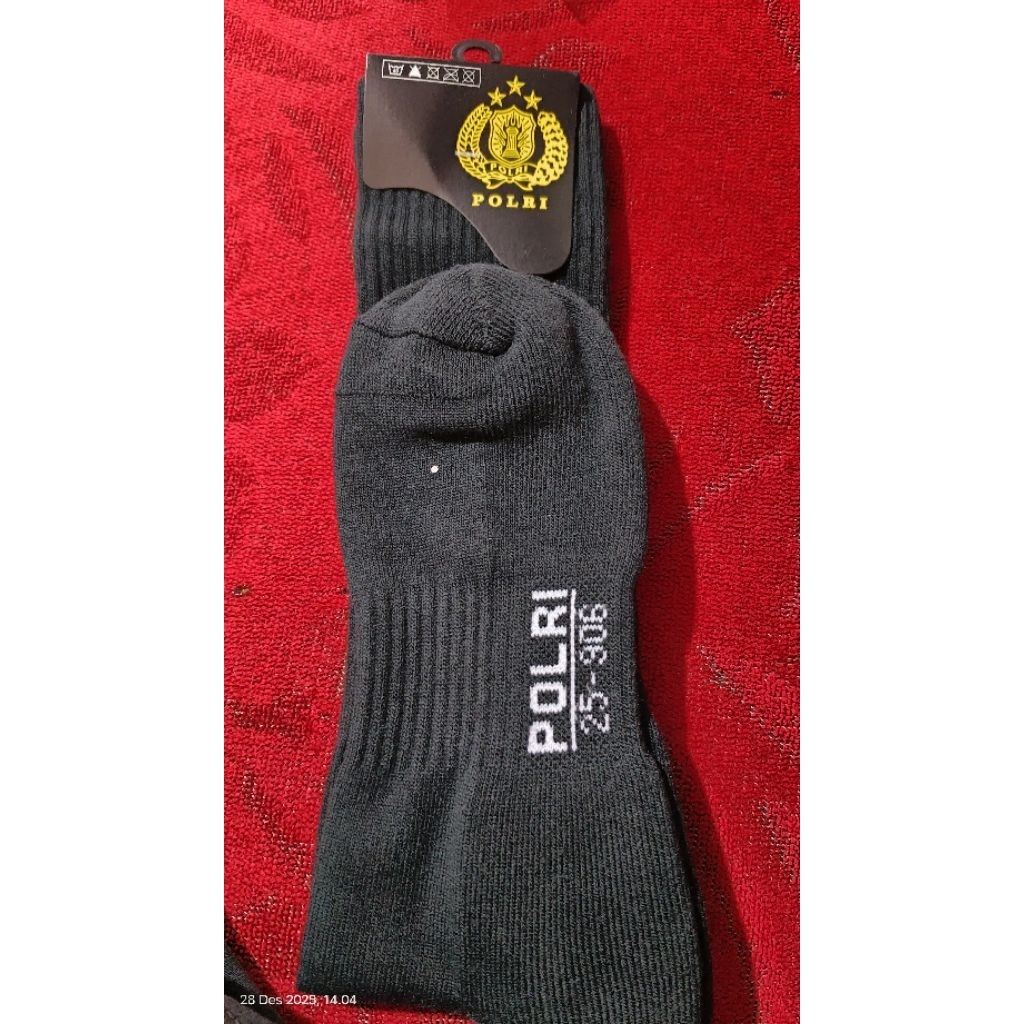 Kaos Kaki PDL Hitam Garis Tebal, Nyaman, Pembagian Polri