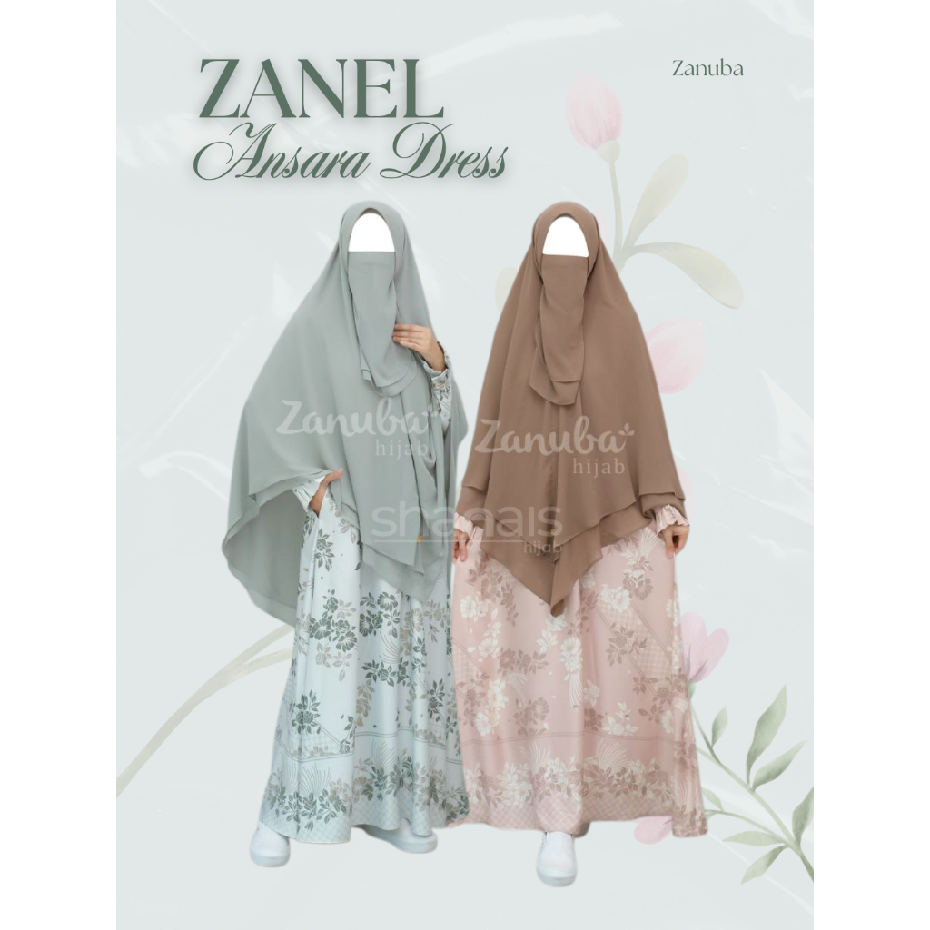 Zanel Ansara Dress Gamis Only Berbahan Silk Zanuba