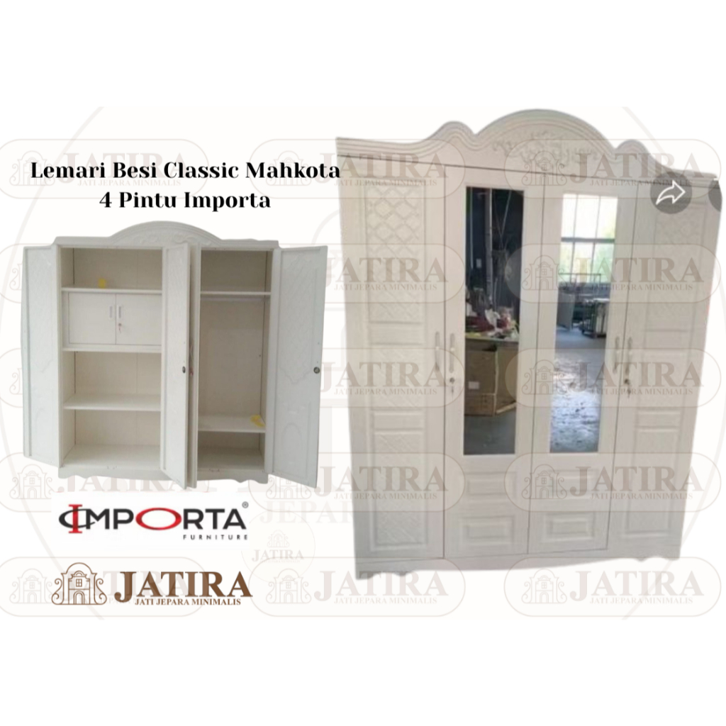Lemari Besi Importa Classic Mahkota 4 Pintu | Lemari Besi Importa Murah Palembang