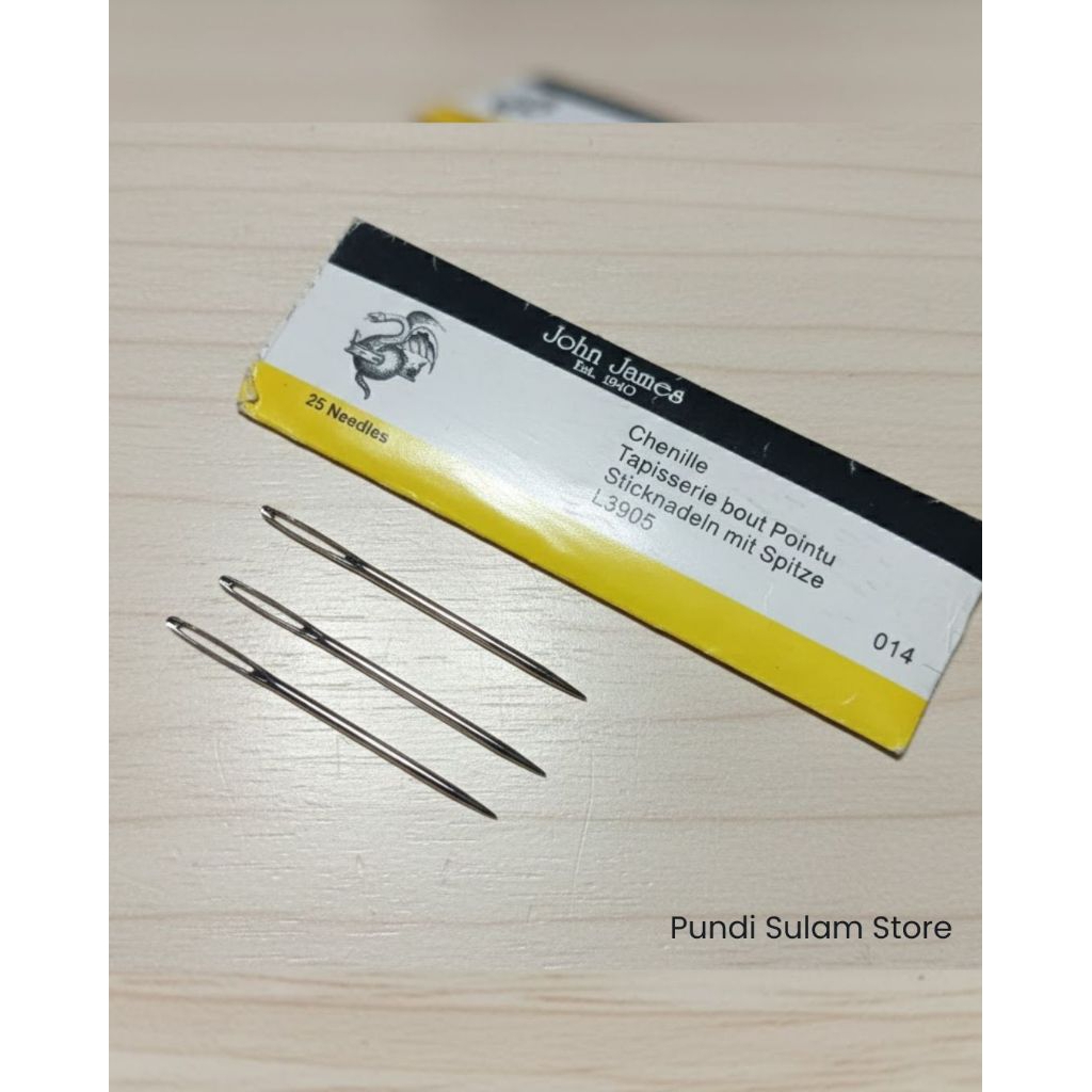 Jarum Sulam Pita Jumbo/ Jarum sulam nomor 14 merk John James