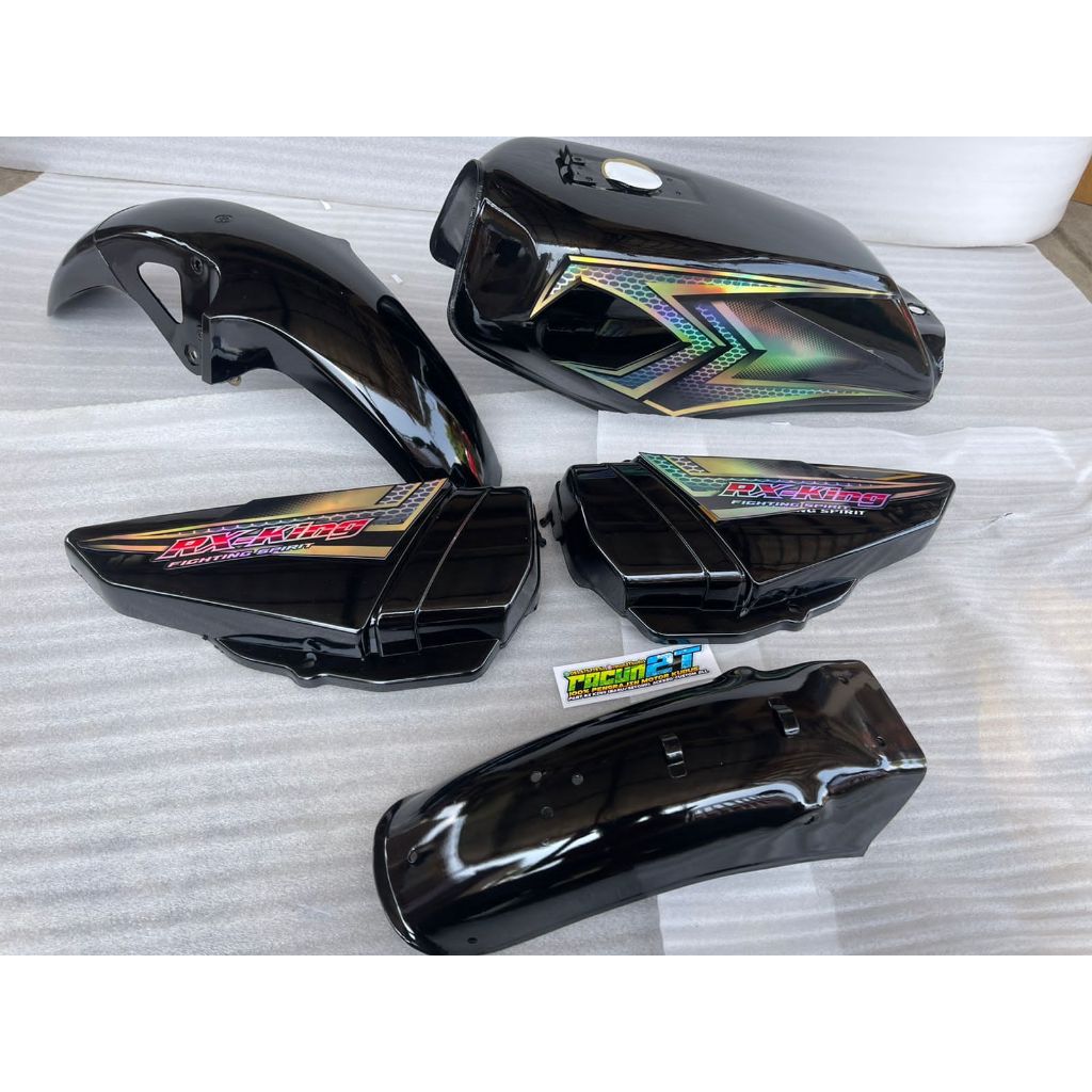 BODY SET RX KING 2004 HITAM STRIPING HOLOGRAM