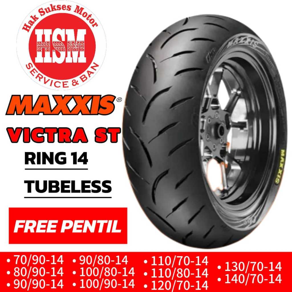 BAN MAXXIS VICTRA RING 14 TUBLES MATIC , BEAT VARIO PCX MIO SATUAN / SEPASANG