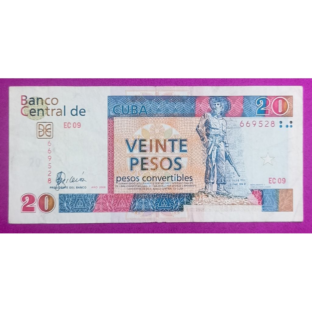 UANG KERTAS CUBA 2O PESOS