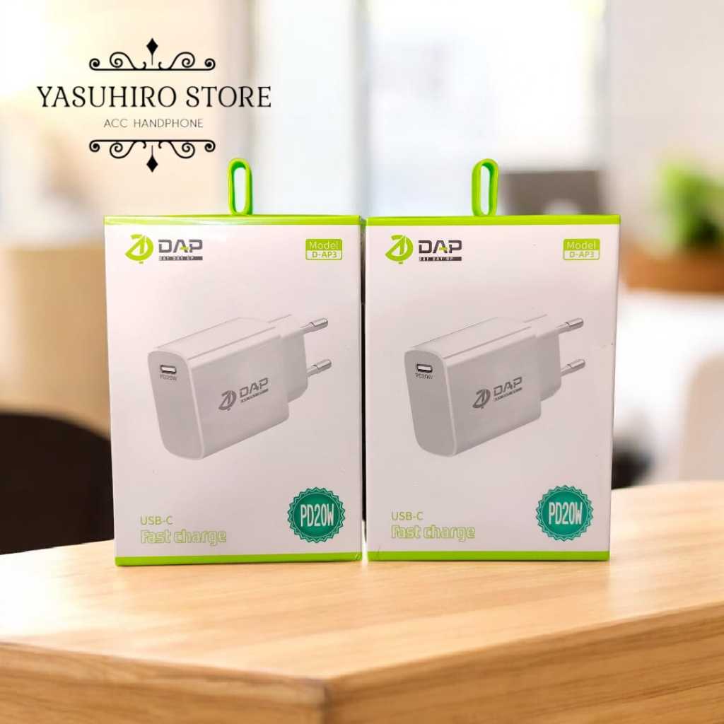 Adaptor DAP D-AP3 20Watt 3.0A Port TYPE-C Kepala Chager DAP D-AP3 TYPE C Fast Charging