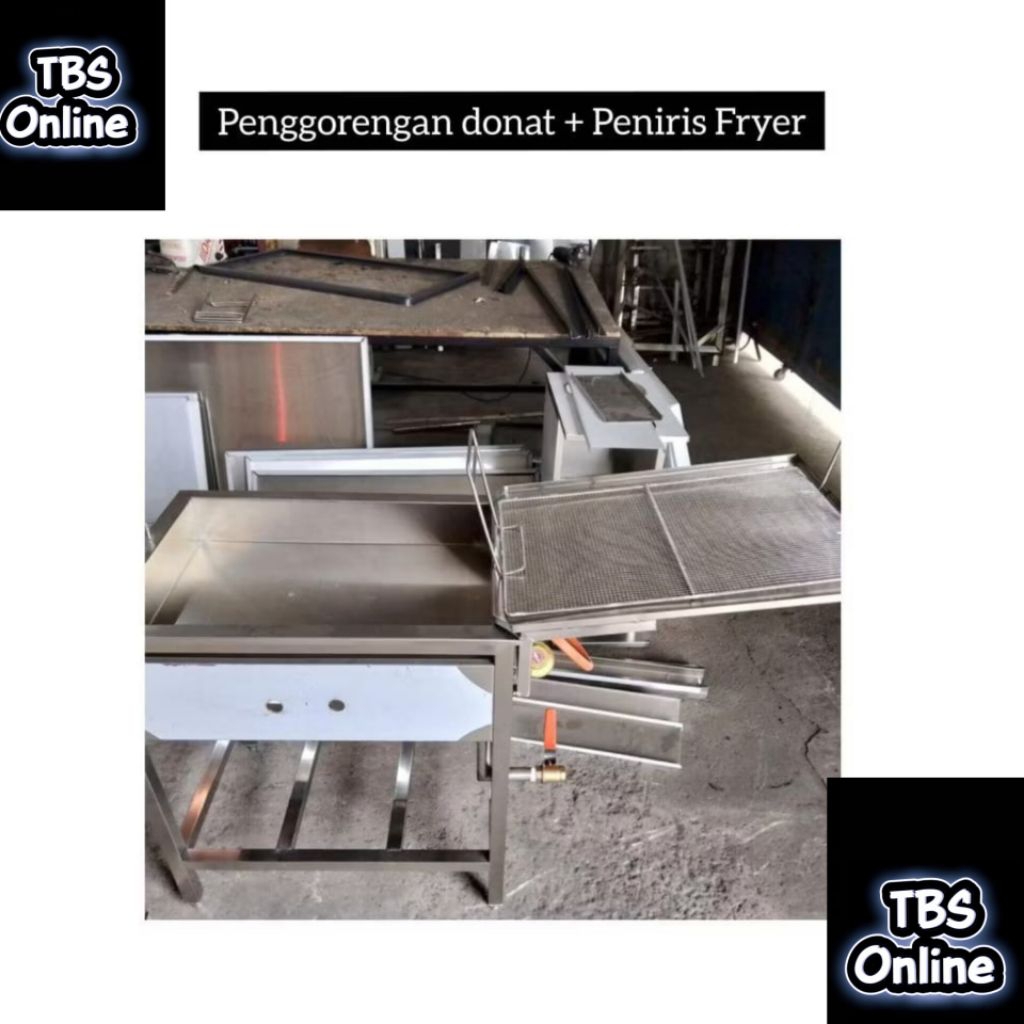 penggorengan donat + peniris fryer 60x40x10cm