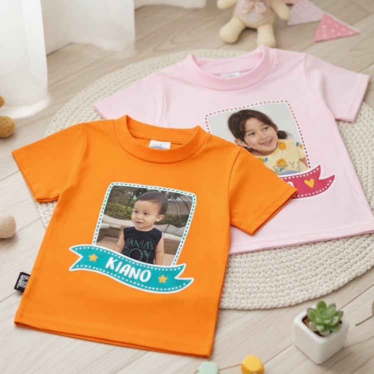 QingqongClothing Kaos Anak FOTO dan Nama Spesialis Banyak Warna dan Ukuran baju custom