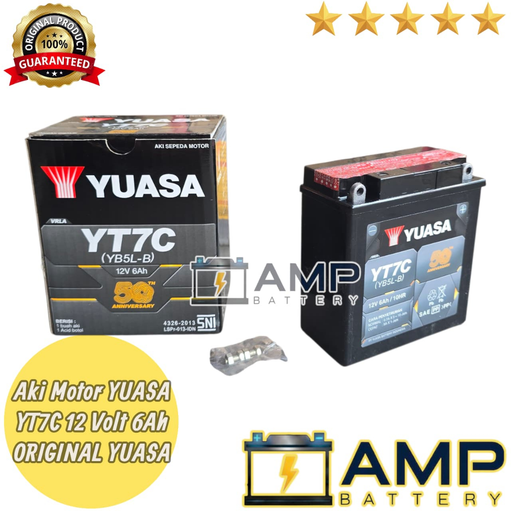 Aki Yamaha FIZR, Jupiter Z MX Old, Vega R ZR, Crypton YUASA YT7C MF Aki Kering ORIGINAL YUASA