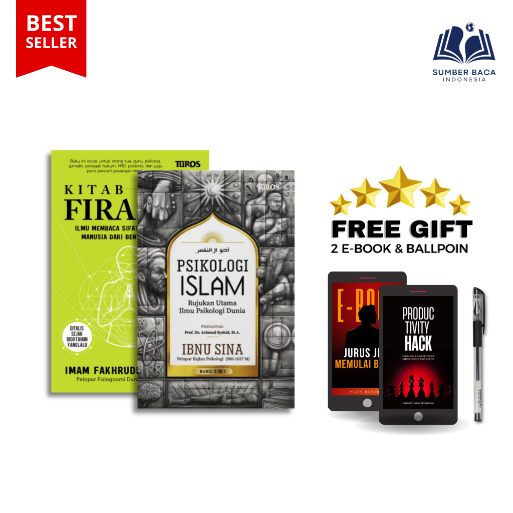 Paket Hemat Buku Psikologi Islam & Kitab Firasat | Ilmu Jiwa, Akhlak & Hikmah | Sumber Baca Indonesi