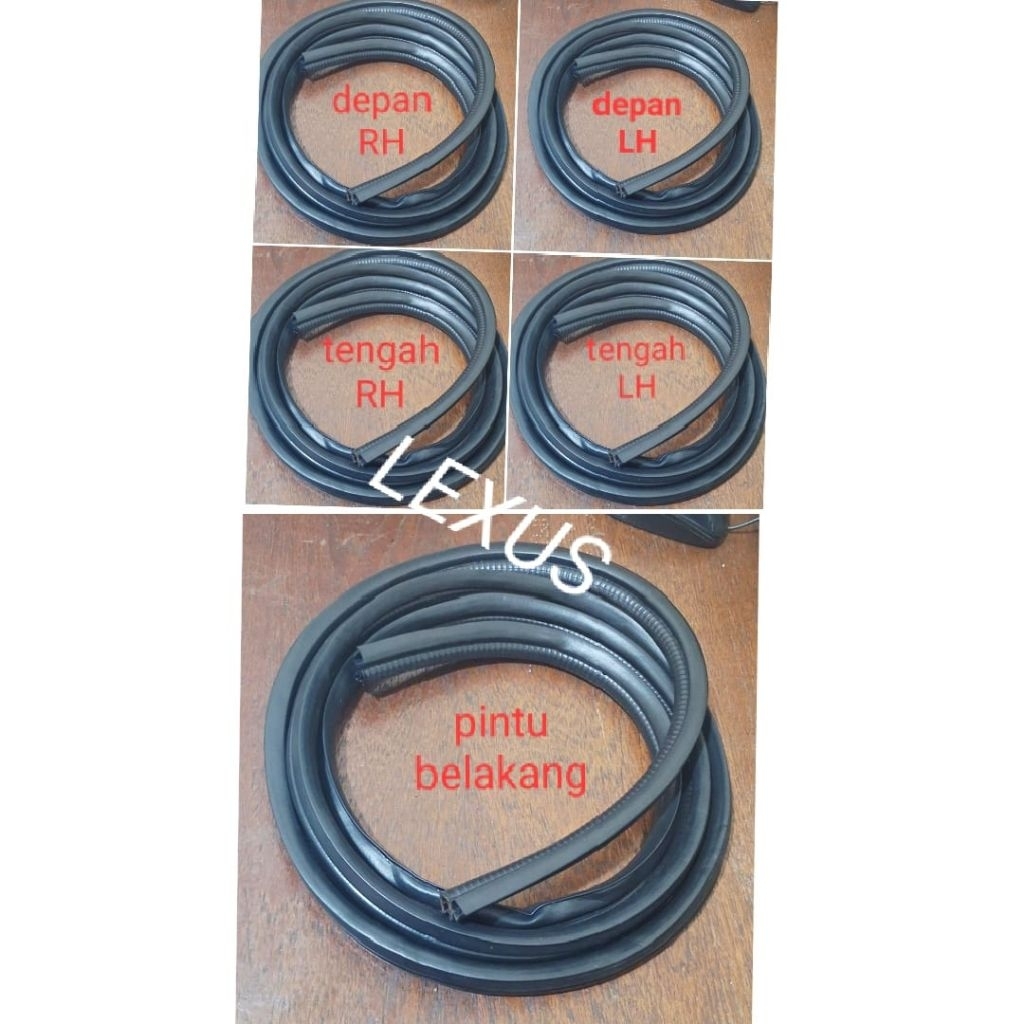 KARET BALON PEREDAM PINTU BAGIAN BODY MOBIL KIJANG GREND/SUPER SET 5 PINTU