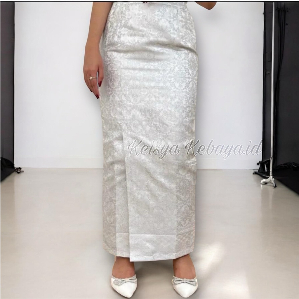 Rok Kebaya Songket Siap Pakai Belahan Depan