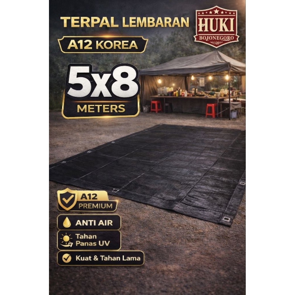 terpal lembaran hitam A12 A15 Korea terpal tenda truck