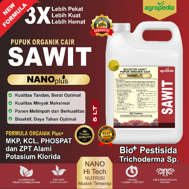 5 LITER AMINO BOOSTER Pupuk Sawit Cepat Berbuah, Perangsang Sawit Cepat Besar, Pupuk  Pelebat Sawit,