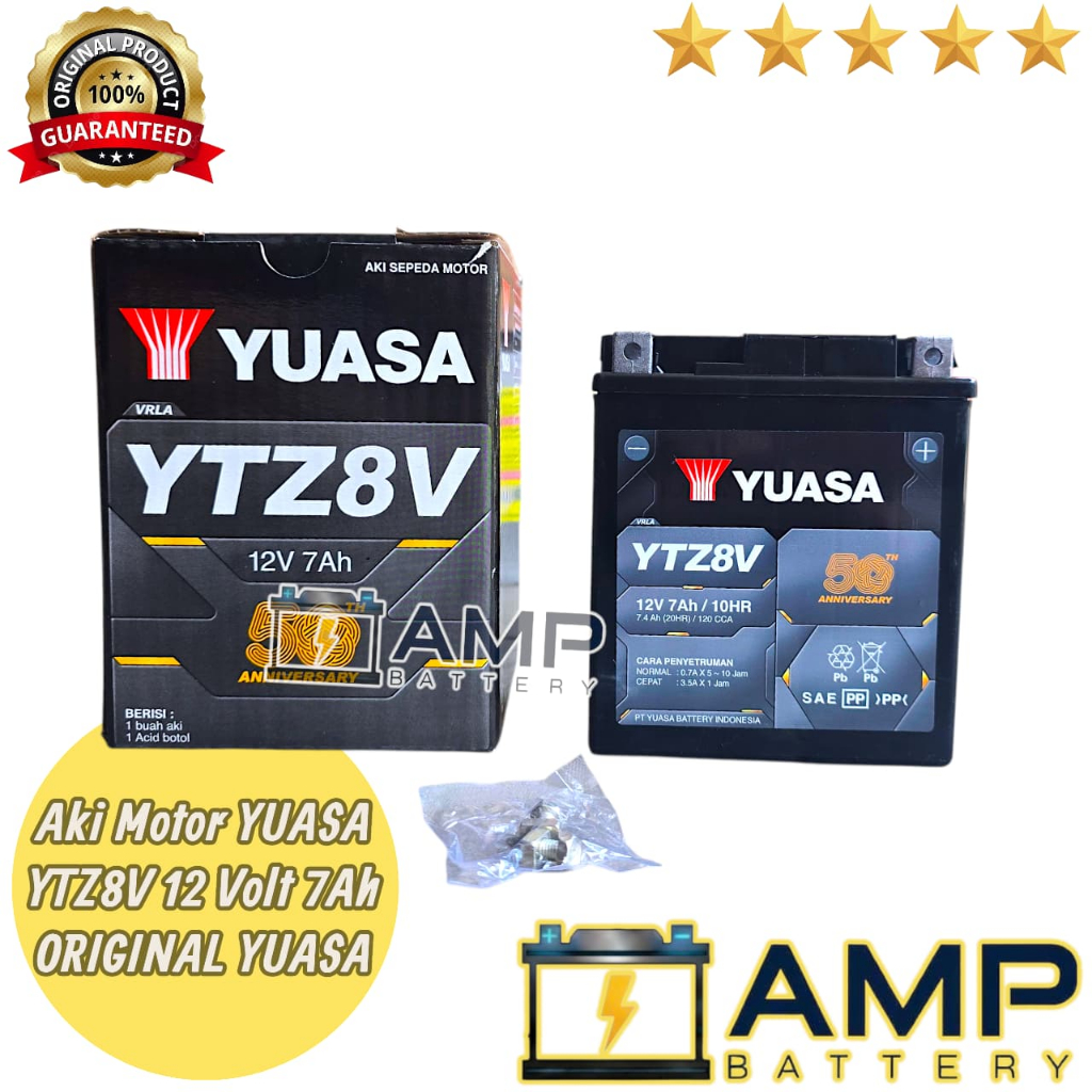 AKI VESPA LX 150, SPRINT, PRIMAVERA, GTS 150, VESPA S 150, LIBERTY YUASA YTZ8V