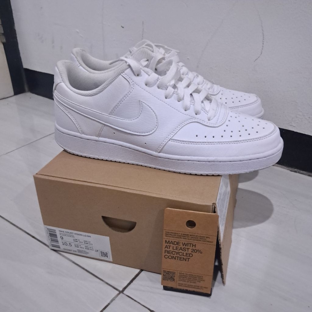 PRELOVED 3x pakai Sneakers Nike* Court Vision Low Original sepatu putih murah like new mulus ukuran 