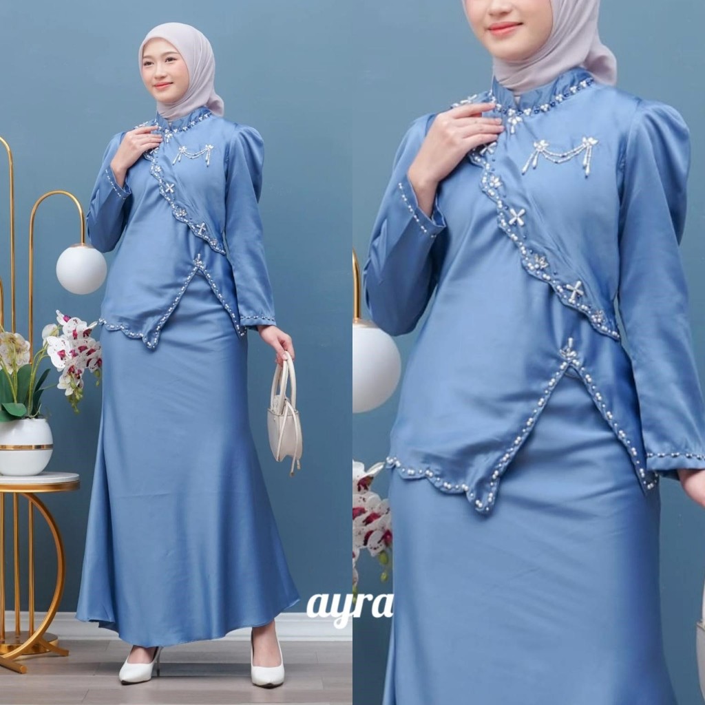 Emira Dress Satin Slik Premium Baju fashion Wanita Kondangan Wisuda Gamis Couple Dress Satin Terbaru