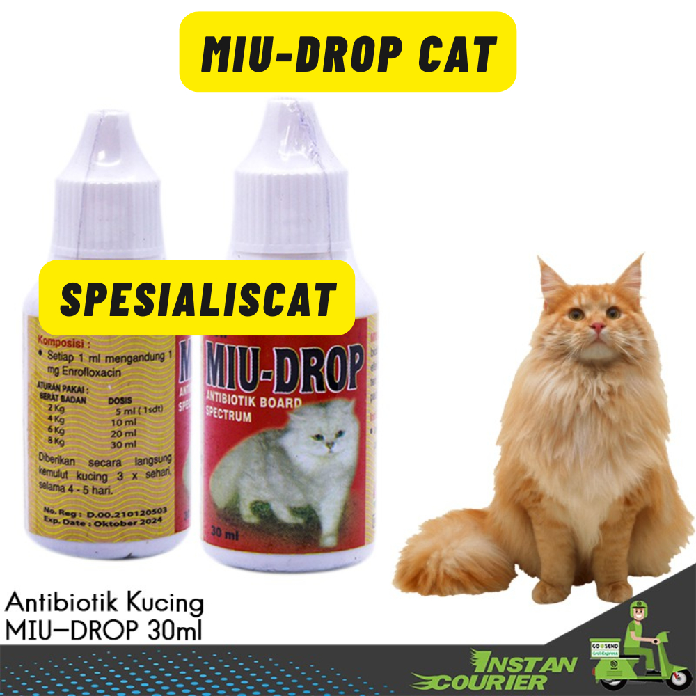 Miu Drop 30ml Antibiotik Kucing Obat Hewan Peliharaan
