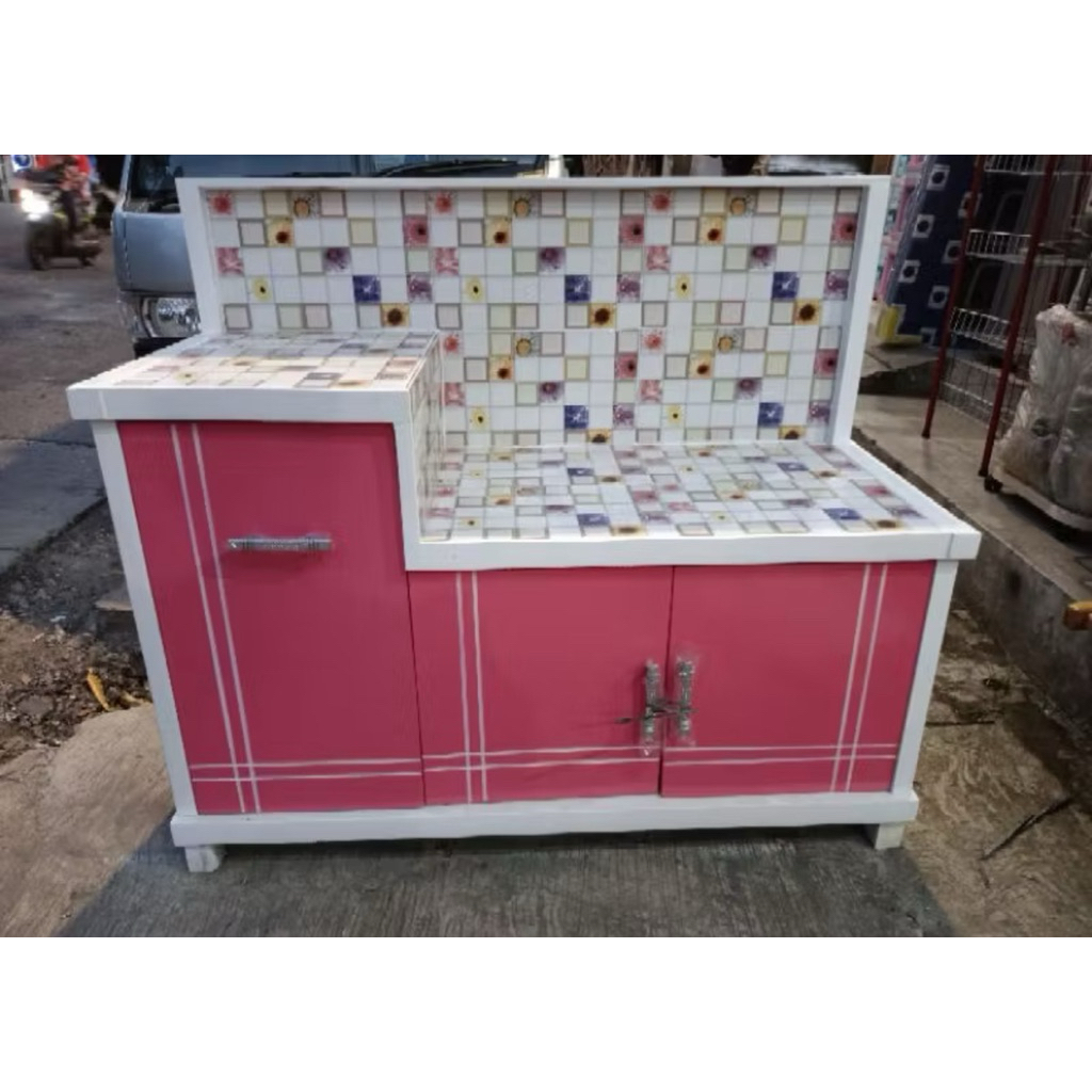 RAK KOMPOR MINIMALIS KAYU,MEJA KOMPOR,RAK PIRING,LEMARI PIRING