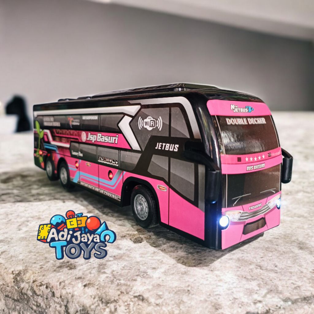 Mainan Anak Mobil Remot Bus Basuri / Bus Basuri Remot Control Mainan Anak Laki Laki